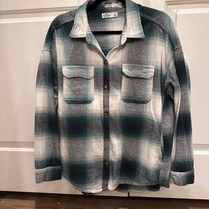 Plaid Button-Up Shirt